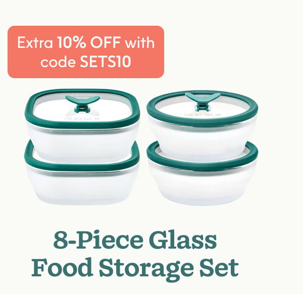 8-Piece Glass Food Storage Set