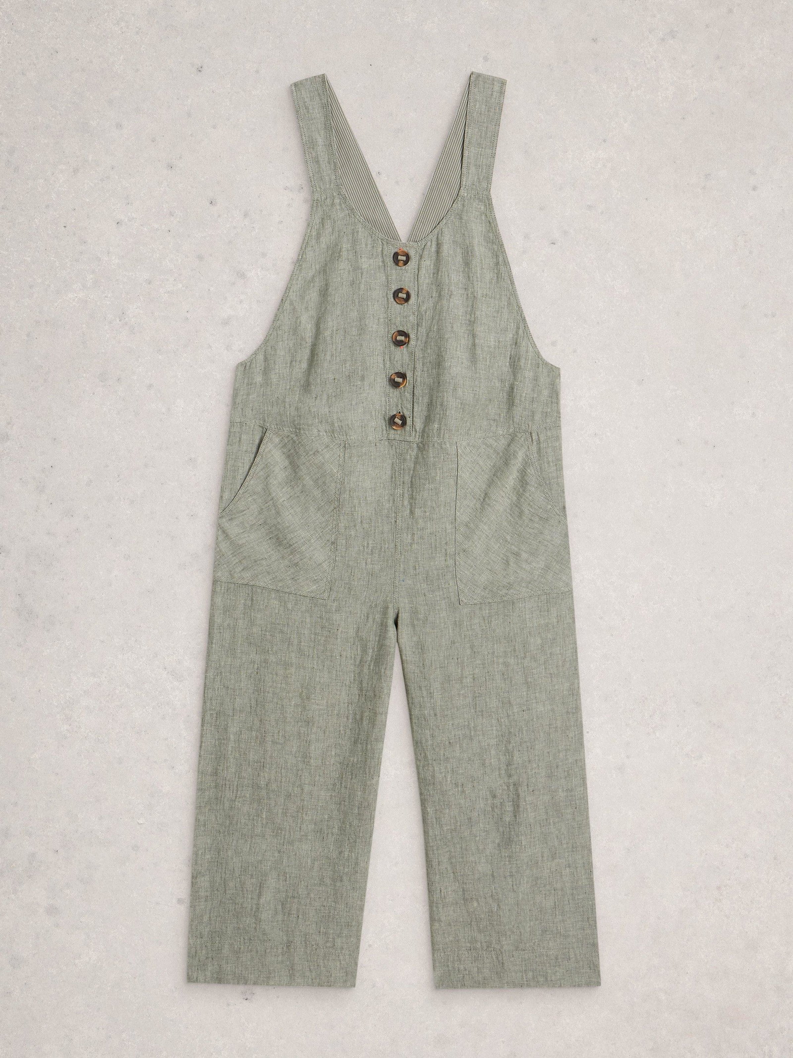 Shop Viola Linen Dungaree