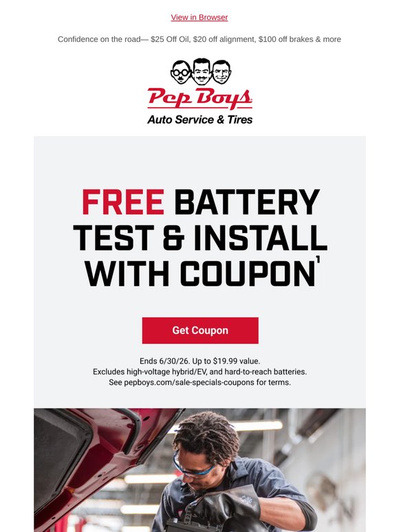 FREE Battery Test & Install + Savings That Keep You Moving 🔋