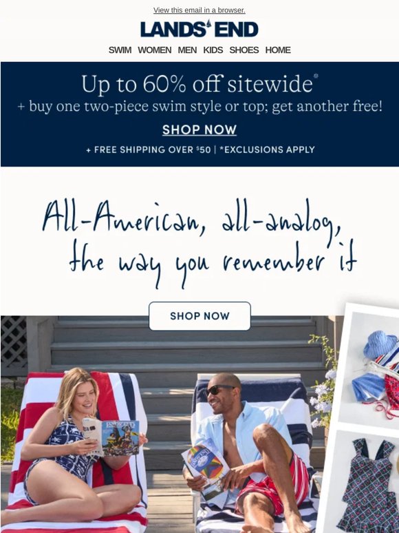 All-American, all analog: Up to 60% off sitewide