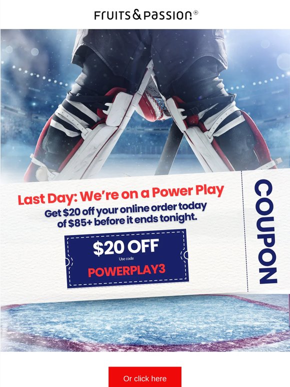 One Day to Score $20 Off 🏒