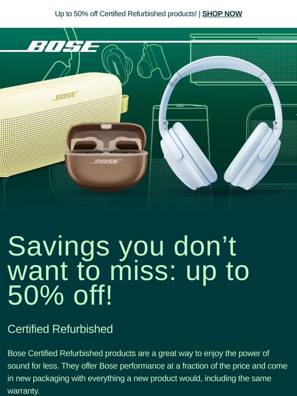 Up to 50% off amazing sound!
