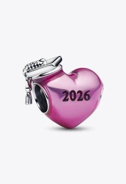 Graduation 2026 Pink Heart Charm