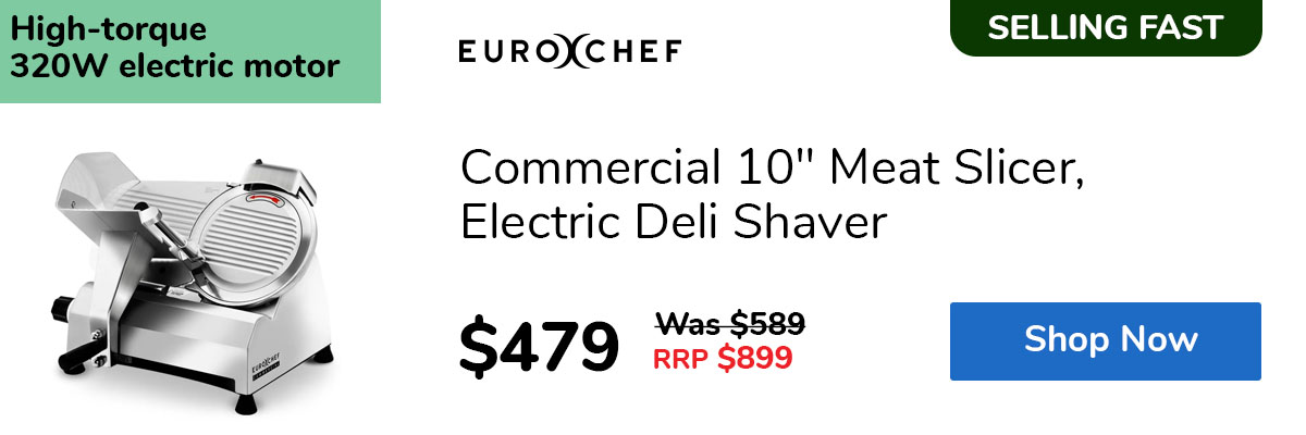 Commercial 10" Meat Slicer, Electric Deli Shaver