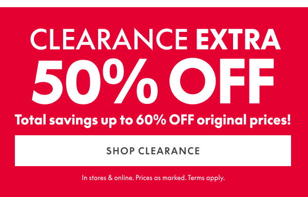 50% Off Clearance
