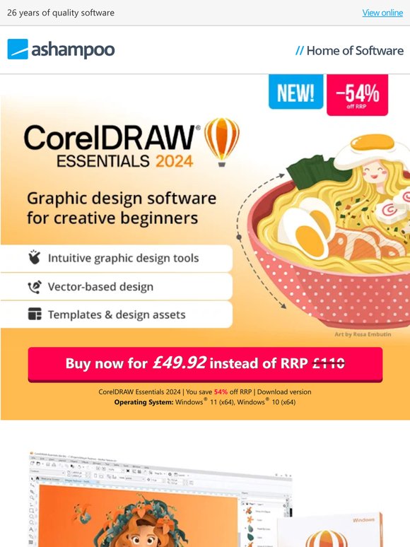 Only a few hours left: Corel­DRAW Essentials 2024⁠ - Unleash your creativity!