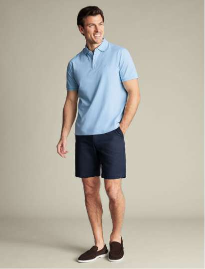 Cotton Linen Shorts - Ink Blue