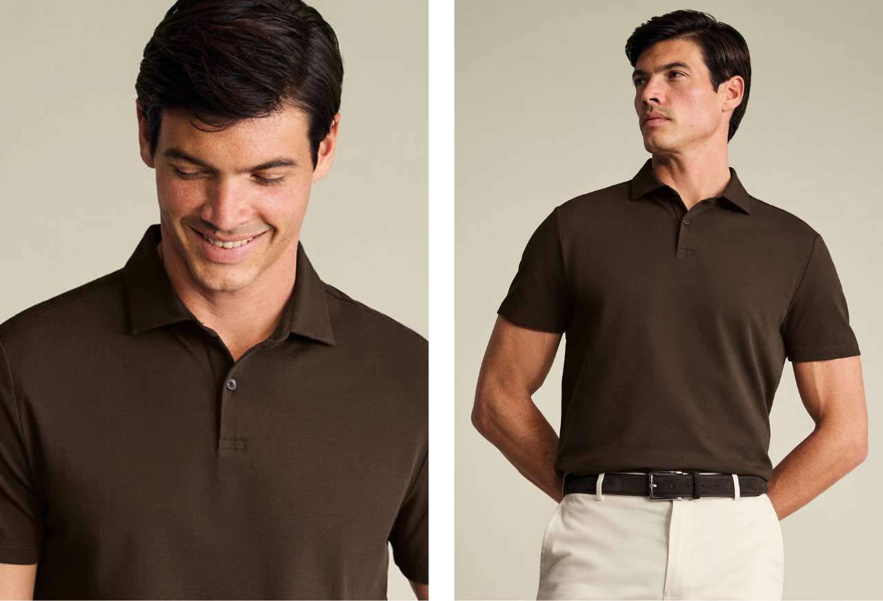 Smart Pique Polo – Chocolate Brown