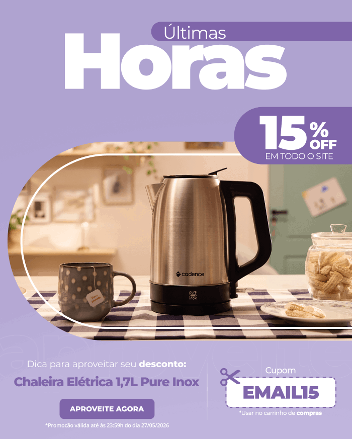 Chaleira Elétrica 1,7L Cadence Pure Inox