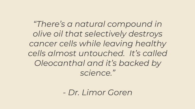 Oleocanthal and cancer research quote