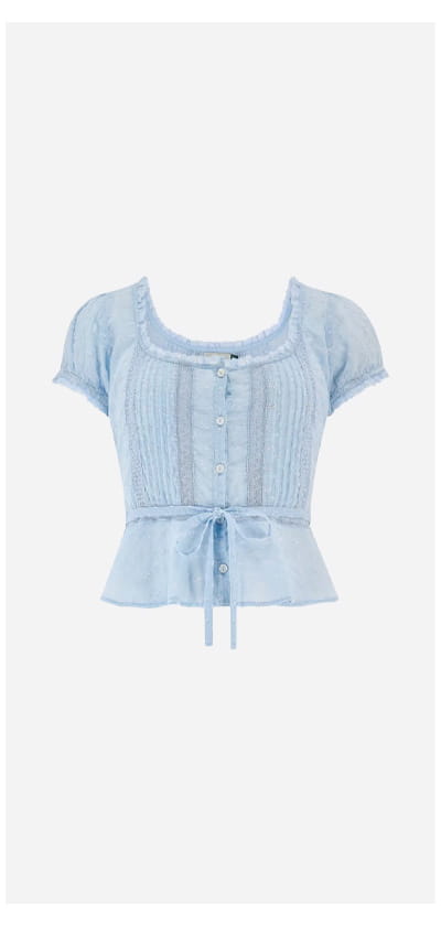 Sandi Top In Powder Blue