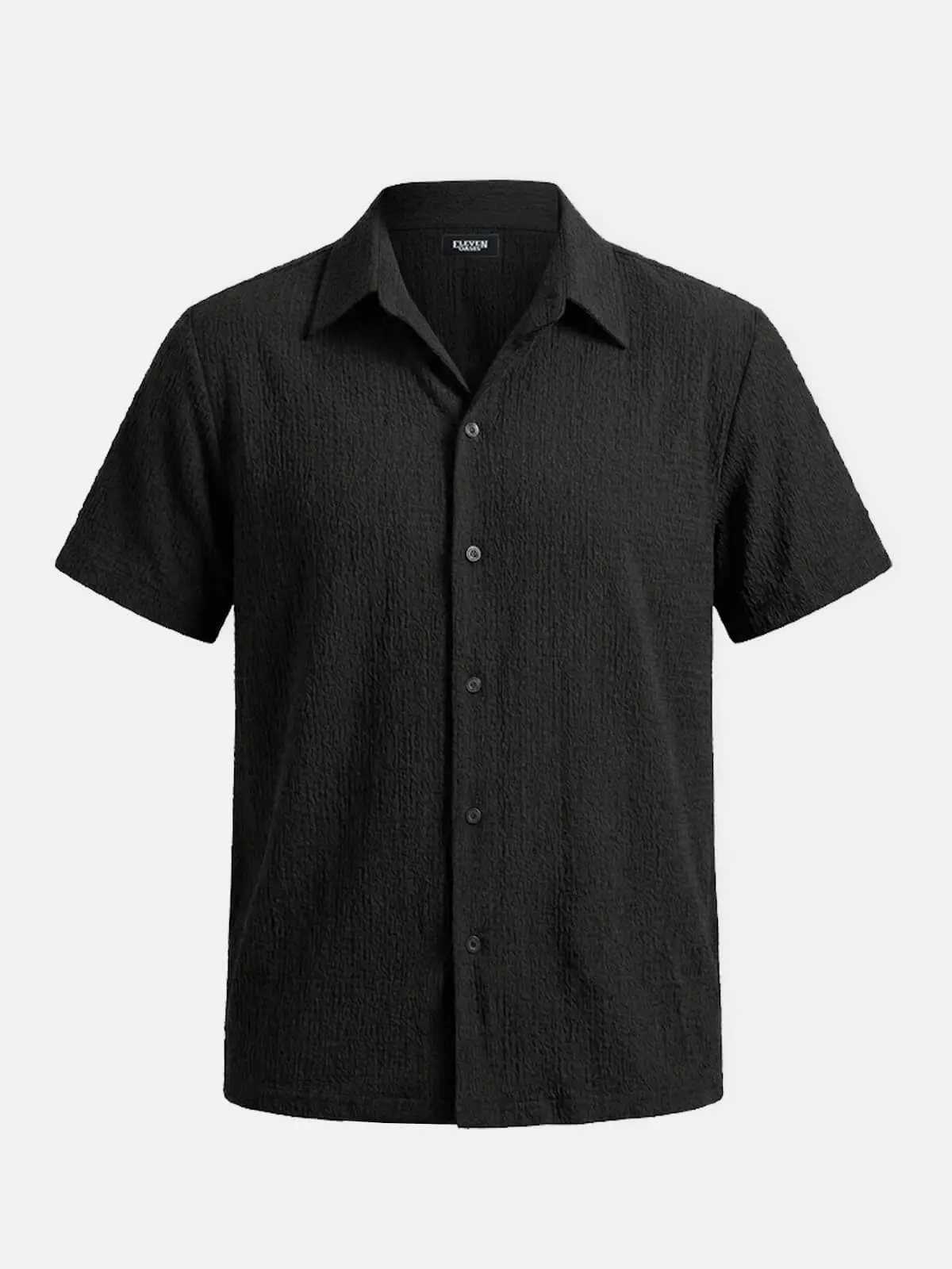 Image of Men's Textured Crinkle Short Sleeve Shirt