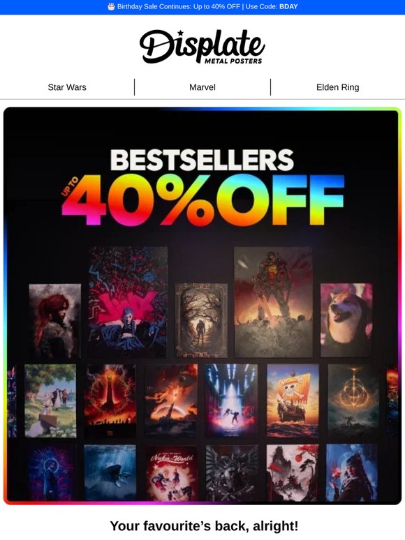 🪩  Greatest hits: up to 40% OFF!