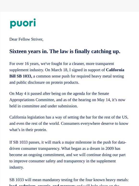 California Just Made a Move on Protein Transparency, Fellow Striver. Here's What It Means.