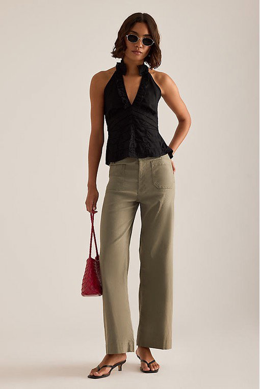The Colette Full-Length Wide-Leg Trousers by Maeve