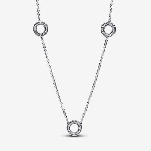 Collier femme argent sterling avec zircons transparents Pandora Timeless 
