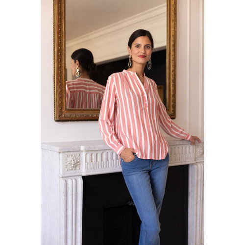Blouse manches longues rayée  Valentino en viscose