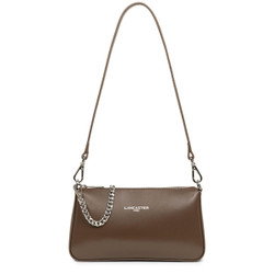 Sac trotteur Zippée Suave Even kaki en cuir