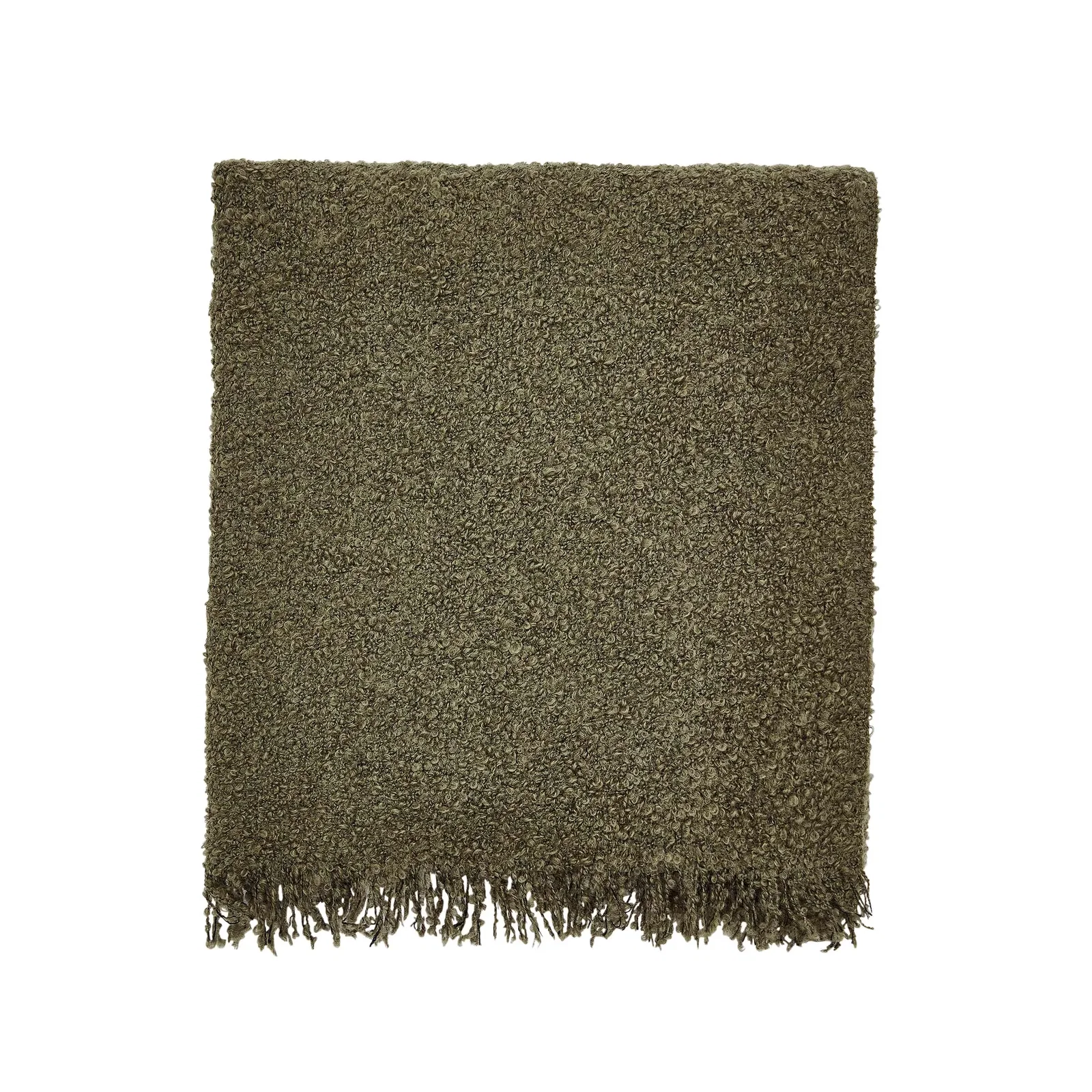 Image of Boucle Throw, Olive
