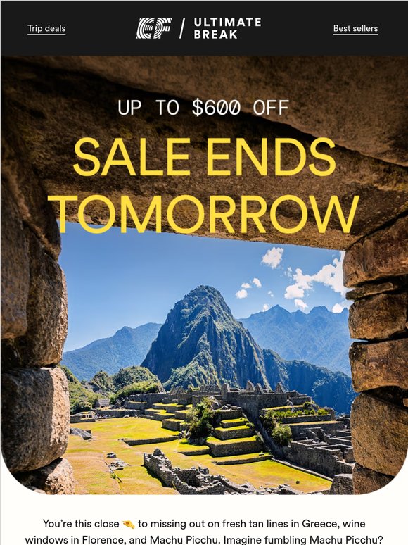 Up to $600 off ends TOMORROW 5/28