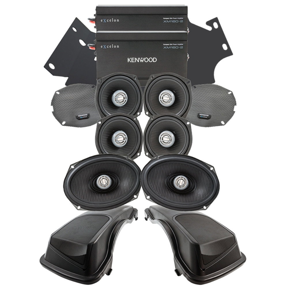 Image of Kenwood P-HD5UTRG-98 Front & Rear Audio Package for HD 98-13 Road Glide Ultra