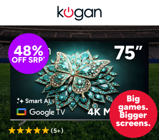 Kogan 75" Mini-LED QLED Pro 4K 144Hz Smart AI Google TV Product Image