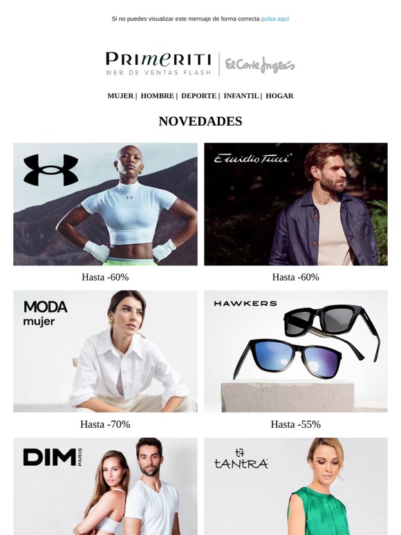 Under Armour, Emidio Tucci, Hawkers y Moda mujer