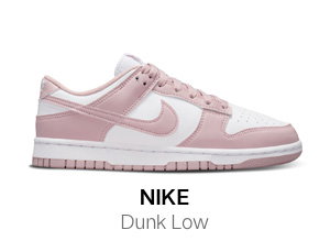 Nike Women's Dunk Low Sneakers in Pink/White
