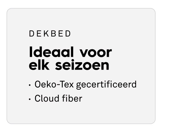 Dekbed Ideaal voor  elk seizoen