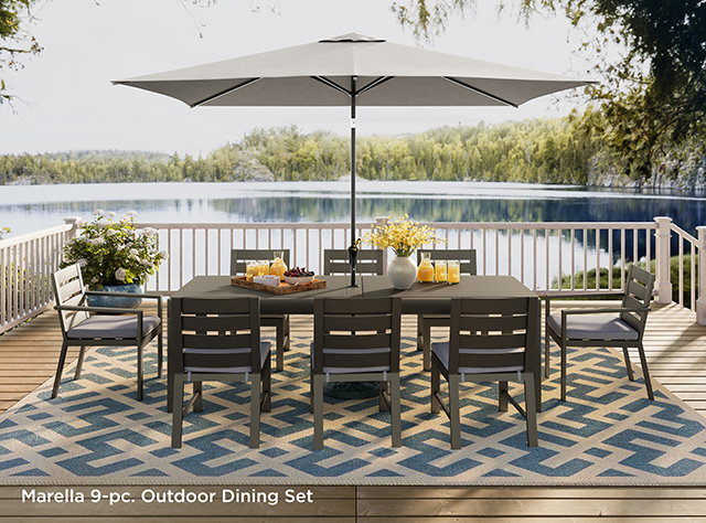 Marella 9-Pc. Outdoor Dining Set