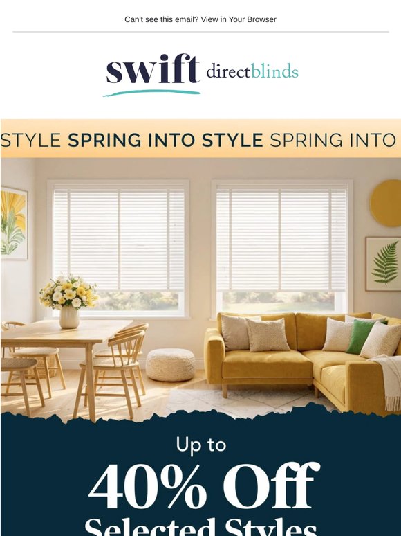 Up to 40% off the styles you love!