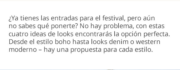 Festivales looks