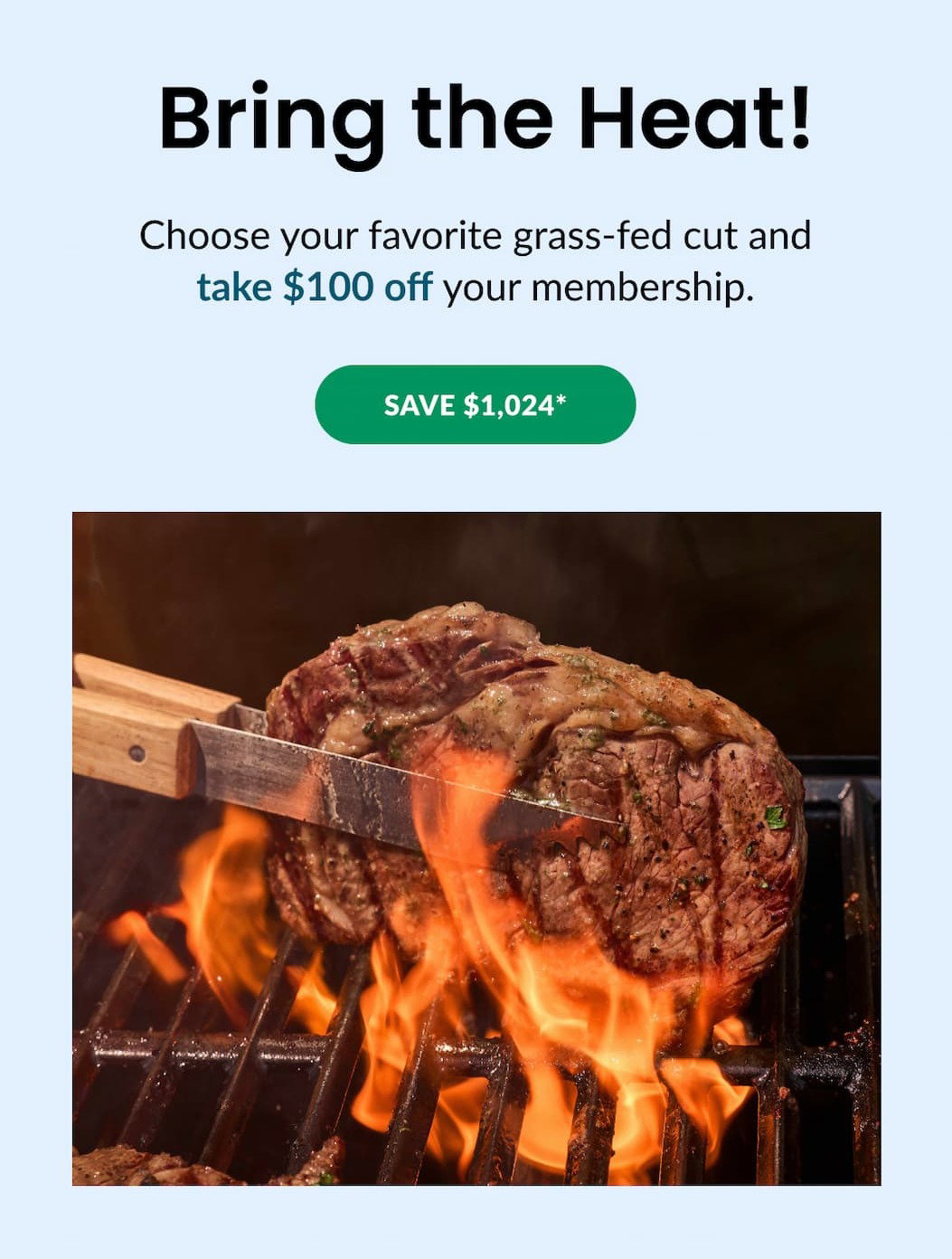 Bring the Heat! Choose your favorite grass-fed cut when you join | SAVE $1,024*