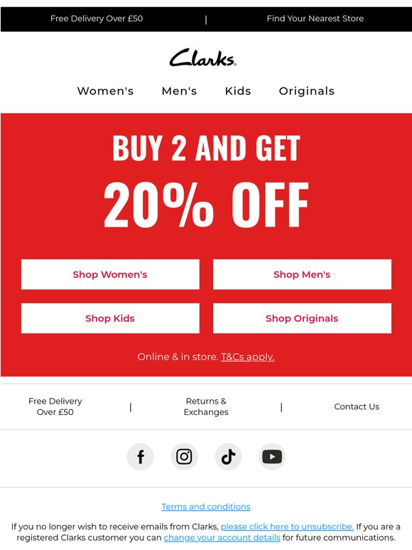 Buy 2 save 20% is back