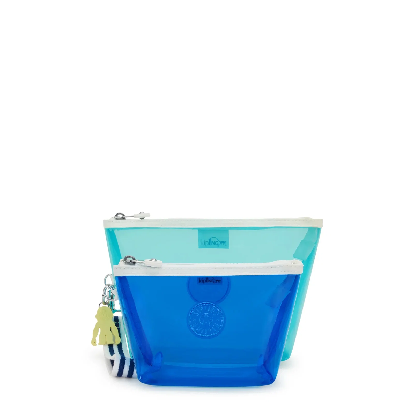 Shawna Clear Pouch Set-Aqua Gem Candy
