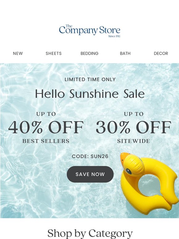 Just started: up to 40% off best sellers