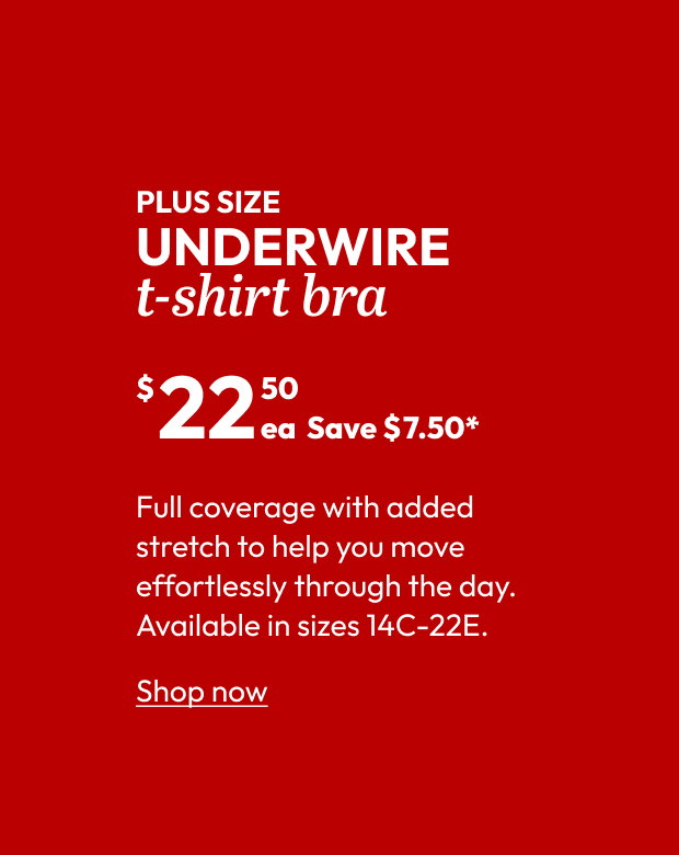 PLUS SIZE UNDERWIRE t-shirt bra