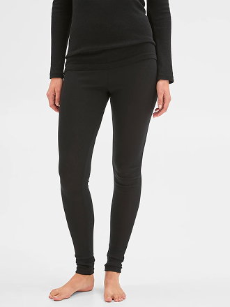 Pointelle thermal leggings