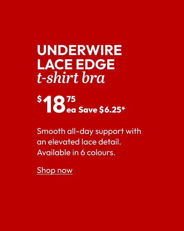 UNDERWIRE LACE EDGE t-shirt bra