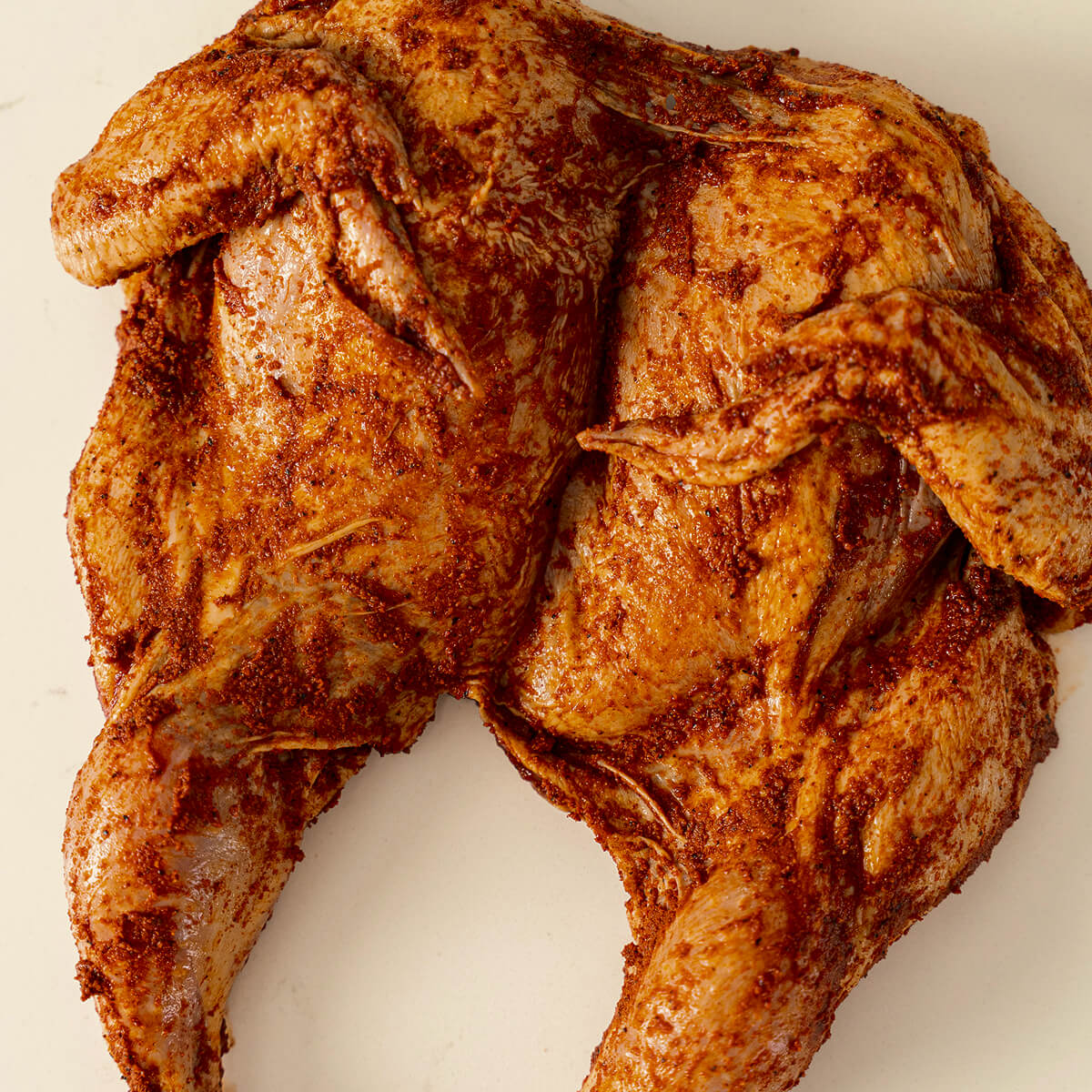 Spiced Spatchcock Chicken, Ready to Grill