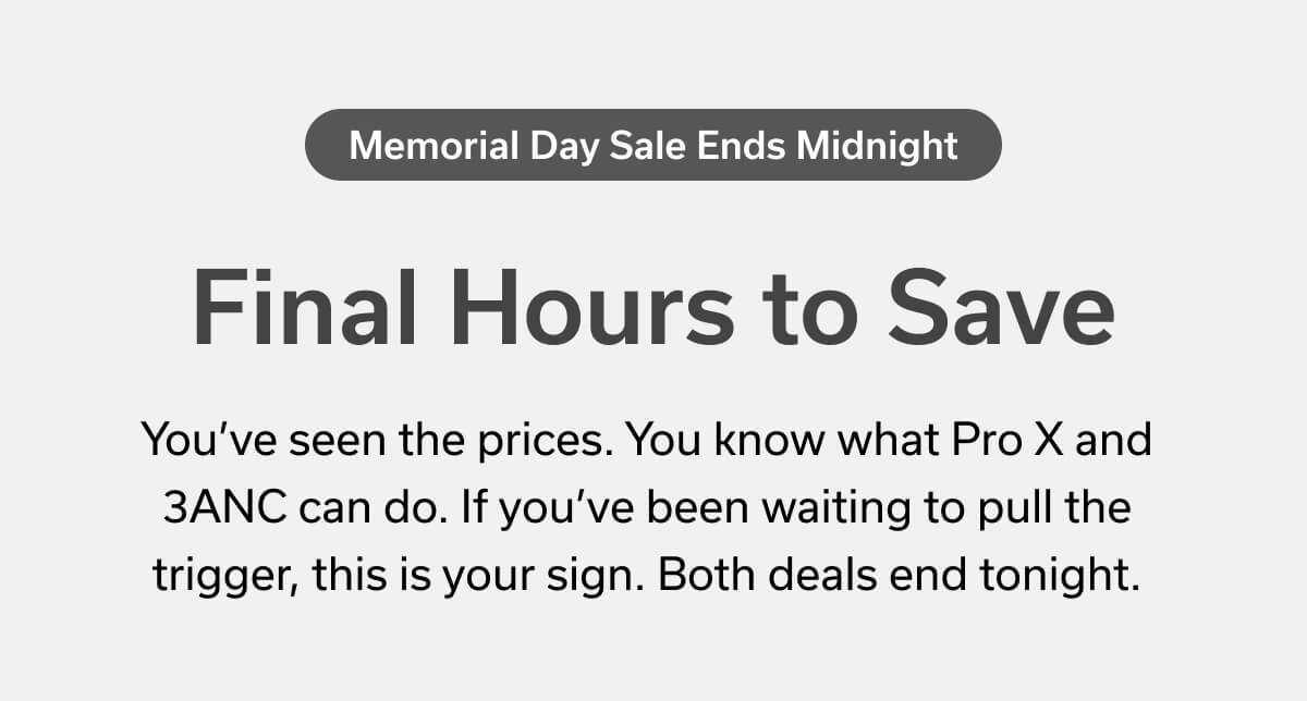 Memorial Day Sale Ends Midnight - Final Hours to Save