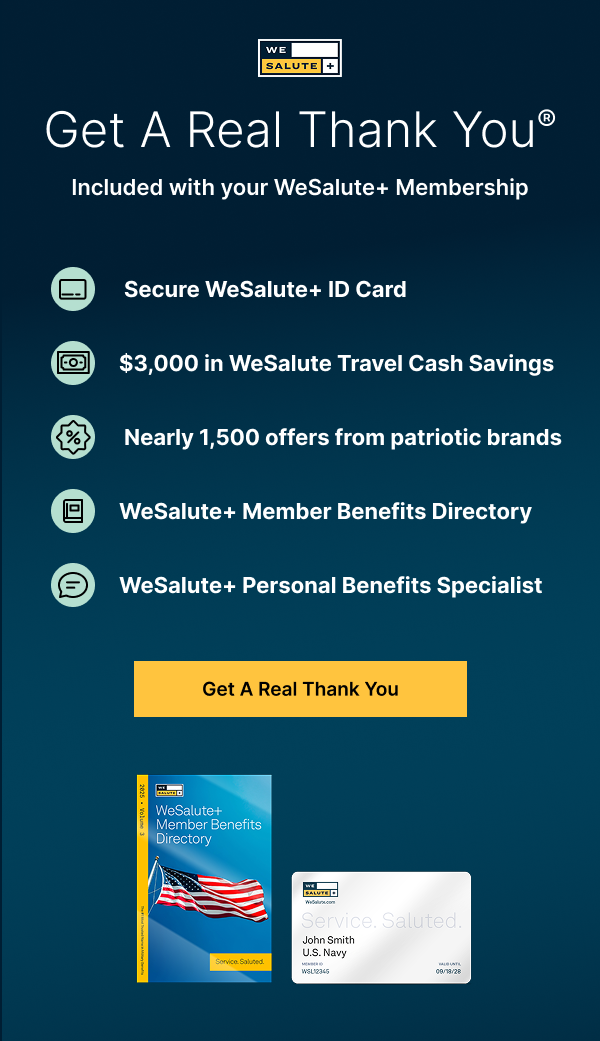 Use your secure WeSalute+ ID Card