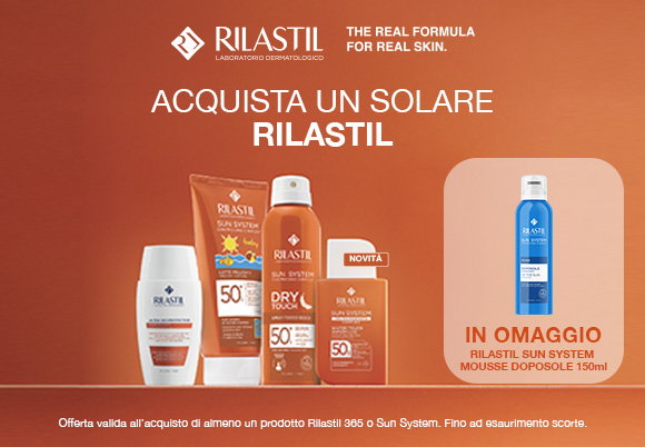 Rilastil - Acquista un solare della selzione e ricevi in omaggio la mousse doposole