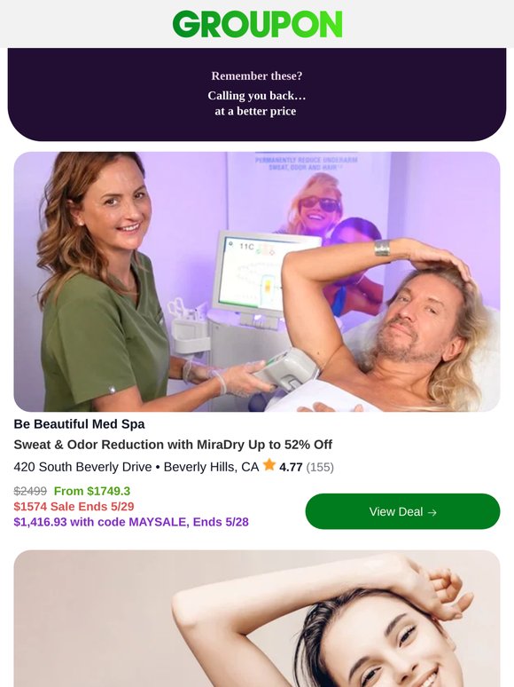 Sweat & Odor Reduction with MiraDry Up to 52% Off - Promo Code savings inside. Check it out.