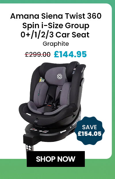 Amana Siena Twist 360 Spin i-Size Group 0+1/2/3 Car Seat – Graphite 
