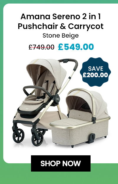 Amana Sereno 2-in-1 Pushchair & Carrycot – Stone Beige