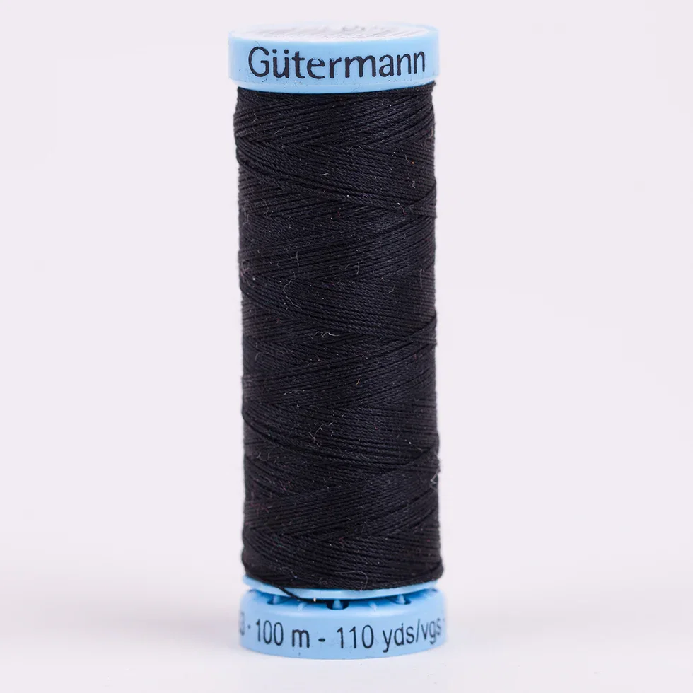 Image of Gutermann Silk Thread 100m - 000 Black