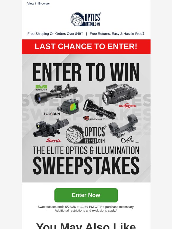 Last Call to Get Entered 🚨