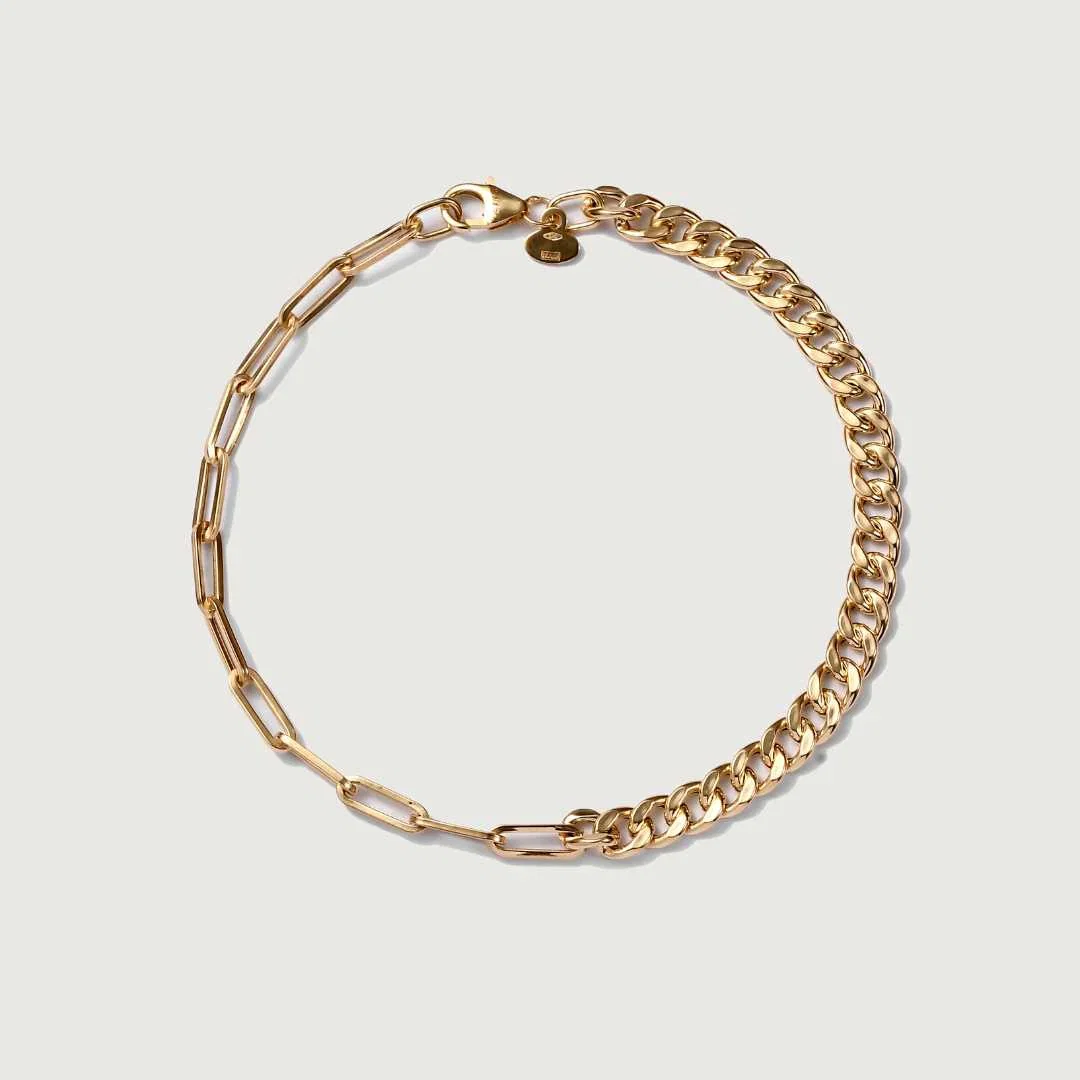 Image of Gold Essential Fusion Chain Bracelet in 9K Gold