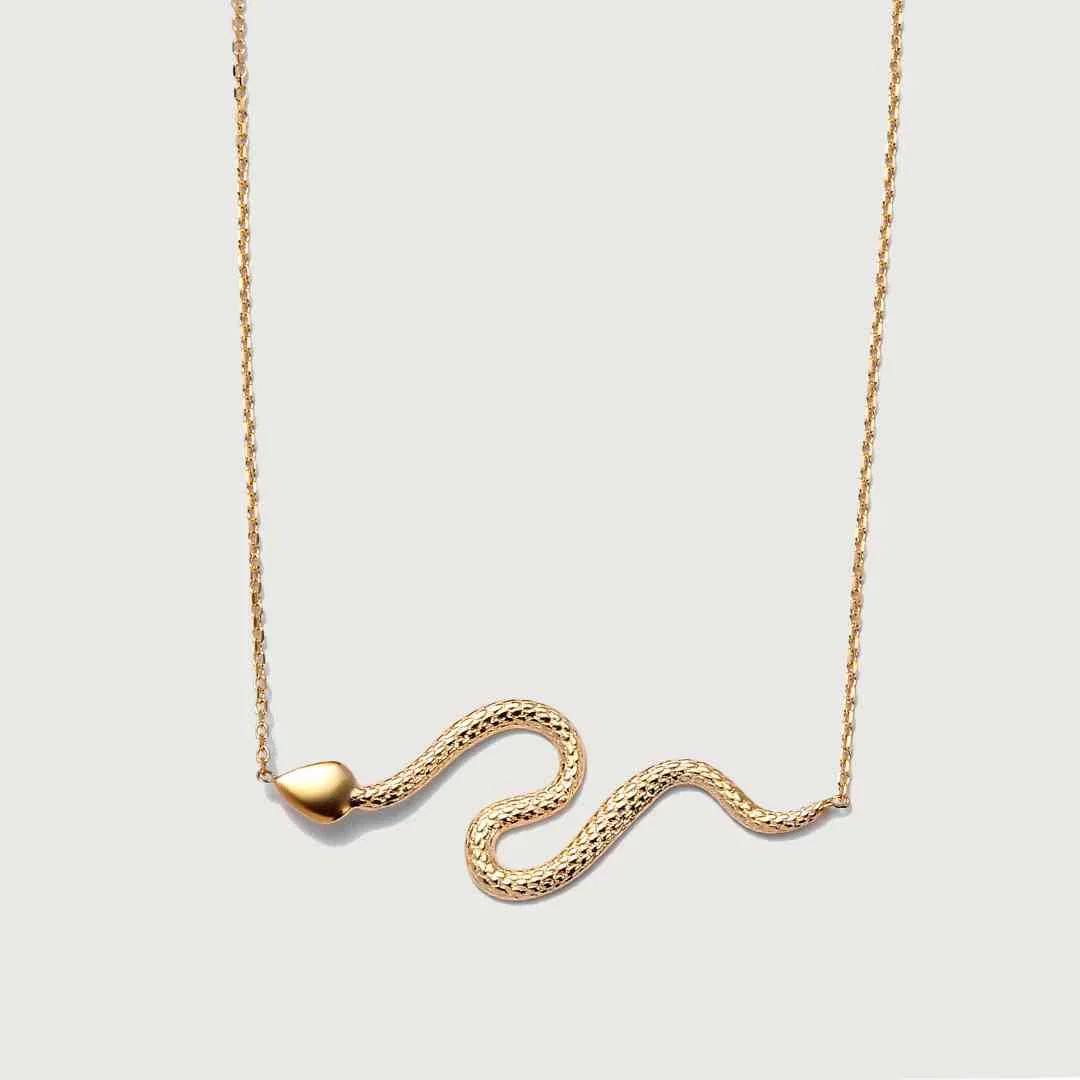 Image of Gold Essential Serpent Necklace in 9K Gold